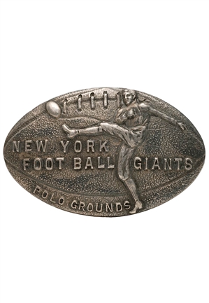 1926 New York Football Giants Polo Grounds Sterling Silver Season Pass