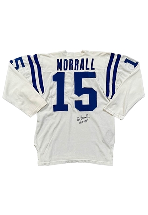Late 1960s Earl Morrall Baltimore Colts Game-Used & Autographed 1968 MVP Durene Jersey (Likely MVP Season)