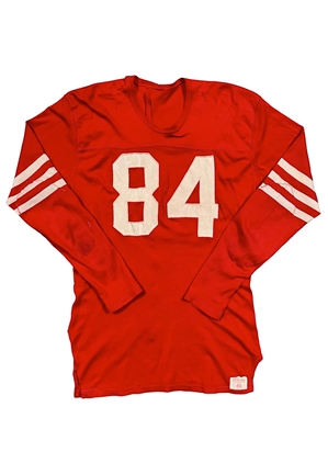 Early 1950s Billy Wilson SF 49ers Game-Used & Autographed Jersey (Multiple Repairs)