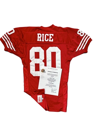 1/17/1993 Jerry Rice SF 49ers NFC Championship Game-Used Jersey (49ers LOA)