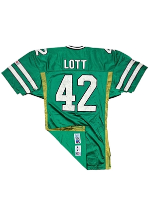 1993 Ronnie Lott NY Jets Game-Used & Signed Jersey (Photo-Matched To Multiple Games • Team Repairs)