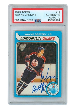 1979 Topps Wayne Gretzky #18 Rookie Card (PSA Authentic Auto 10 • Rare Early Auto) 