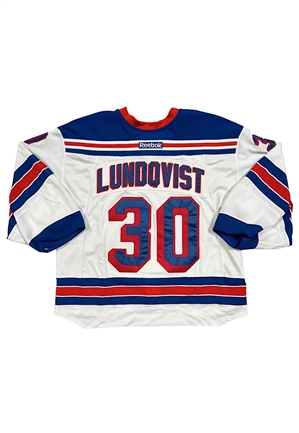 2011-12 Henrik Lundqvist NY Rangers Stanley Cup Playoffs Game-Used Jersey (Photo-Matched • Steiner)