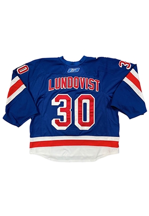 2010-11 Henrik Lundqvist NY Rangers Stanley Cup Playoffs Game-Used Jersey (Photo-Matched • Steiner)