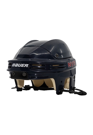 2003-04 Jamie Lundmark NY Rangers Game-Used Helmet
