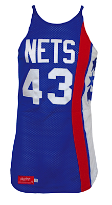 Lot of NJ Nets Game-Used Road Jerseys with One Uniform (4)