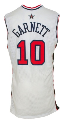 2000 Kevin Garnett Olympic Game-Used Home Jersey