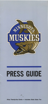 1967-68 Minnesota Muskies First Year ABA Press Guide (One Year Team)