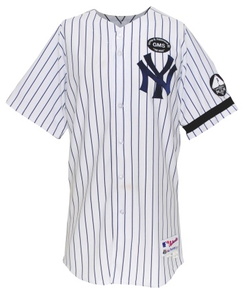 7/25/2010 Alex Rodriguez NY Yankees Game-Used Home Jersey with Steinbrenner & Sheppard Patches & Houk Black Armband (Yankees-Steiner LOA) (Photomatch)