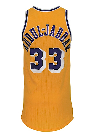 Early 1980’s Kareem Abdul-Jabbar Los Angeles Lakers Game-Used Home Uniform (2)