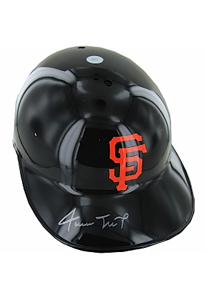 Willie Mays Autographed San Francisco Giants Black Throwback Batting Helmet (No Flaps)
