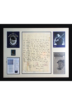 7/12/1995 Mickey Mantle’s Famous Handwritten Final Farewell Speech (Full JSA)