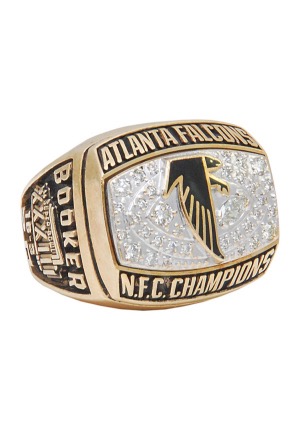 1998 Michael Booker Atlanta Falcons NFC Championship Players Ring