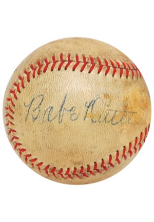 Babe Ruth, Tris Speaker & Al Schacht Signed Baseball (Full JSA)