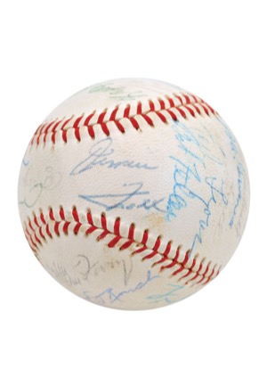 Hall of Famers Multi-Signed Baseball (JSA • Halper/Sothebys Collection)