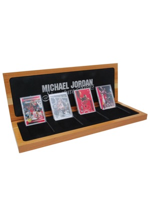 Michael Jordan Autographed Signature Series Porcelain 4-Card Sets with Presentation Boxes (2)(JSA • UDA)