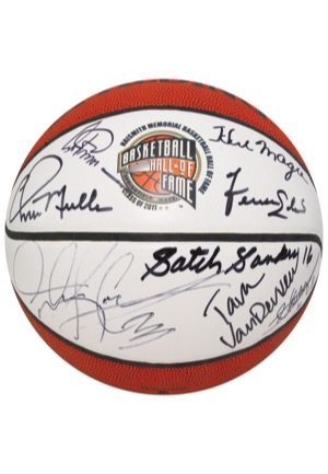 Naismith Memorial Basketball Hall of Fame Class of 2011 Multi-Signed Basketball (JSA)