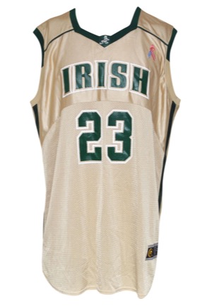 2001-02 LeBron James St. Vincent-St. Marys Irish High School Game-Used Home Jersey