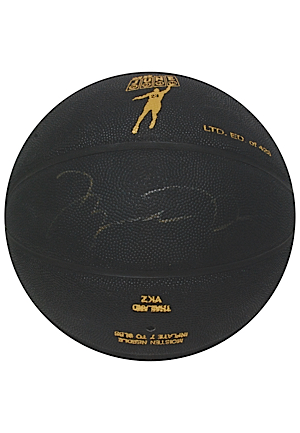 Michael Jordan Autographed "Mr. June" Limited Edition Black Basketball (JSA • Upper Deck COA)