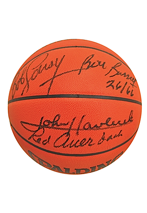 Boston Celtics Legends Multi-Signed Autographed Basketball (JSA)