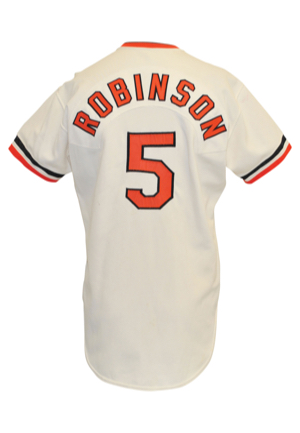 1977 Brooks Robinson Baltimore Orioles Game-Used & Autographed Home Jersey (Full JSA LOA • Photo-Matched • Final Season)