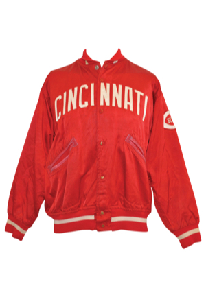 Mid 1970s Pete Rose Cincinnati Reds Player-Worn Dugout Satin Jacket