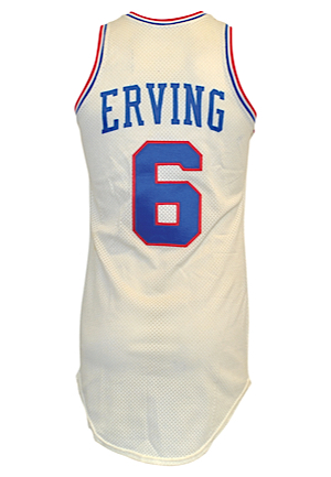 Early 1980s Julius "Dr. J" Erving Philadelphia 76ers Game-Used Home Jersey (Perfect Example)