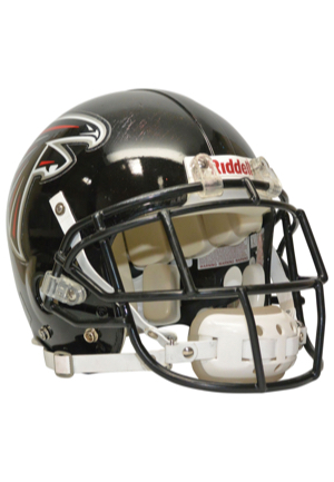 12/22/2012 Roddy White Atlanta Falcons Game-Used Road Helmet (S.H.E.S. Memorial Decal)