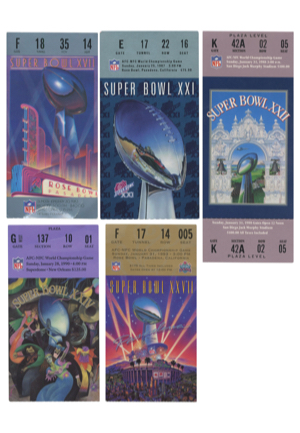 Collection Of Super Bowl Tickets & Ticket Stubs (10)