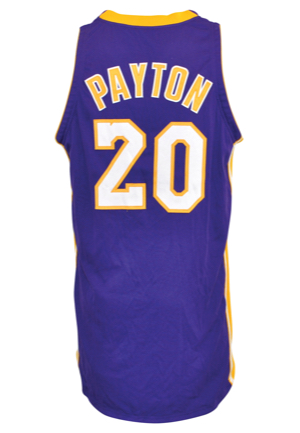 2003-04 Gary Payton Los Angeles Lakers Game-Used Road Jersey