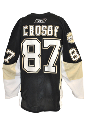 2007-08 Sidney Crosby Pittsburgh Penguins Game-Used Road Jersey (Cutting Edge Sports Team Tagging)