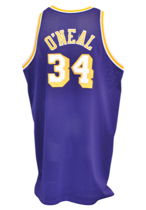 1997-98 Shaquille ONeal Los Angeles Lakers Game-Used Road Jersey 
