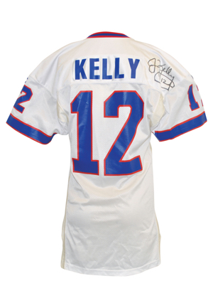 1994-95 Jim Kelly Buffalo Bills Game-Used & Autographed Road Jersey (JSA • Equipment Manager LOA) 