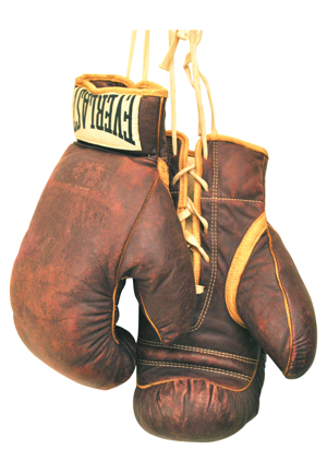 1950s Rocky Marciano & Red Skelton Autographed Vintage Leather Boxing Gloves (Full JSA LOA • Craig Hamilton LOA • Sourced From Marcianos Business Manager & Close Friend Jack Werst)