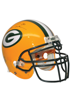 Circa 2003 Ahman Green Green Bay Packers Game-Used & Autographed Helmet & Cleats (2)(JSA • Ahman Green COA)