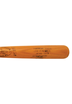 1979 Jim Palmer Baltimore Orioles Tour Of Japan Pro Model Autographed Bat (JSA • PSA/DNA)