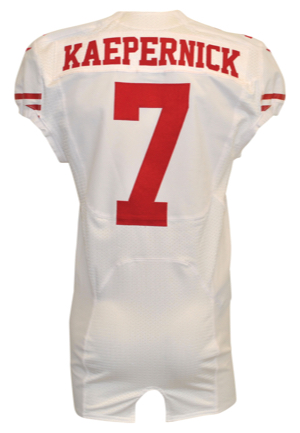 2012 Colin Kaepernick San Francisco 49ers Game-Used Road Jersey (Super Bowl Season • Repair • Heritage Auctions LOA)