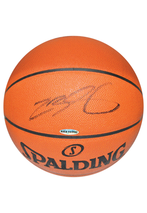 LeBron James Autographed Basketball (Upper Deck LOA)