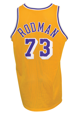 1998-99 Dennis Rodman Los Angeles Lakers Game-Used Home Jersey