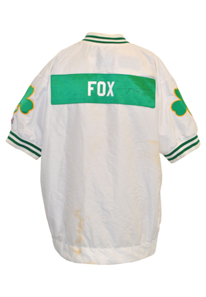 1993-94 Rick Fox Boston Celtics Player-Worn & Twice Autographed Home Warm-Up Suit (2)(JSA)