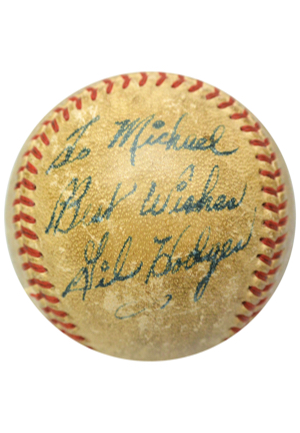 Single-Signed Gil Hodges New York Yankees Game-Used Baseball (JSA)