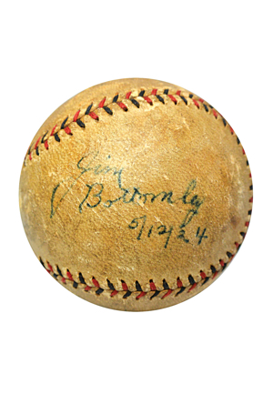 5/12/1924 "Sunny" Jim Bottomley Single-Signed St. Louis Cardinals ONL Home Run Baseball (Full JSA LOA • Exceedingly Rare • Career HR No. 16)