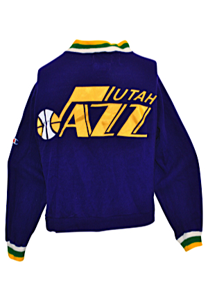 1992 John Stockton Utah Jazz Player-Worn Warm-Up Suit (2)