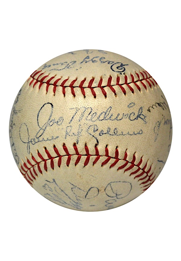 Lot Detail - 1934 St. Louis Cardinals Team Signed Baseball (Full JSA • Championship Season • 5 ...