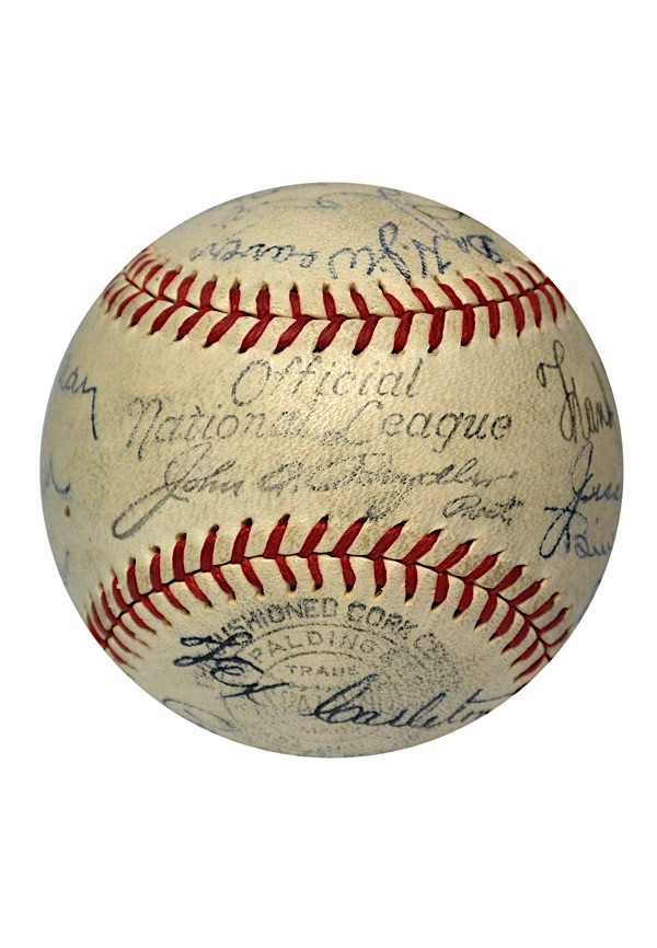 Lot Detail - 1934 St. Louis Cardinals Team Signed Baseball (Full JSA • Championship Season • 5 ...