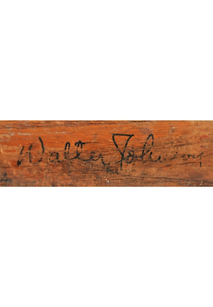 Walter Johnson Single-Signed Lou Gehrig Signature Model Baseball Bat (Full JSA LOA • Only Known Authenticated "Big Train" Signed Bat)