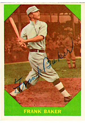 1960 Frank "Home Run" Baker Autographed Fleer "Baseball Greats" Card (Full JSA)
