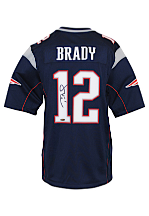 Tom Brady New England Patriots Autographed Replica Jersey (JSA)