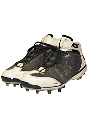 Circa 2008 Drew Brees New Orleans Saints Game-Used & Dual Autographed Cleats (JSA • PSA/DNA)
