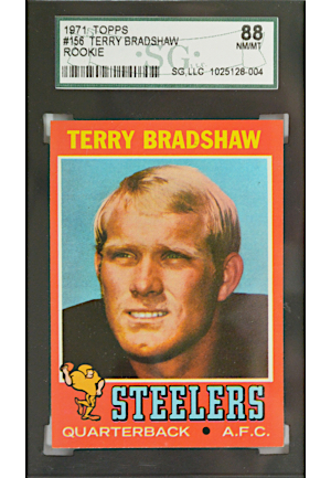 1971 Topps Terry Bradshaw #156 (Graded NM/MT 88)